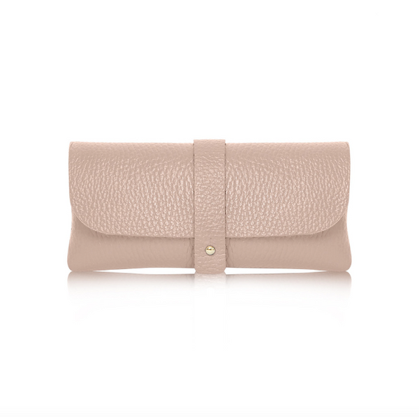 Rose Pink Leather Glasses Case