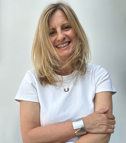 Cathy Silver Cut Out Cuff  and silver sunbeam necklace from MisGraceful Jewellery