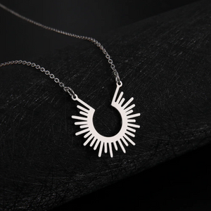 Silver Sunburst Necklace