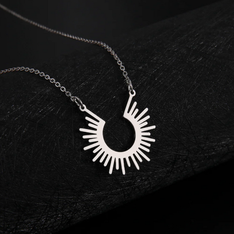 Silver Sunburst Necklace
