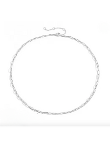 Silver Paperlink Short Necklace