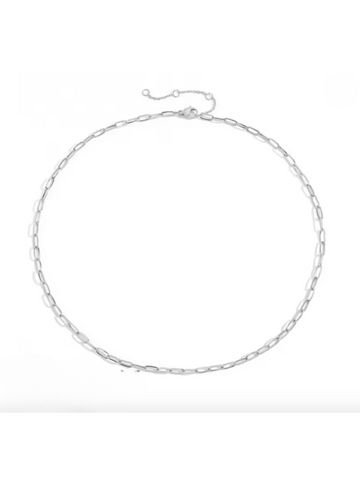 Silver Paperlink Short Necklace