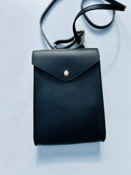 Small Black Leather Crossbody Bag