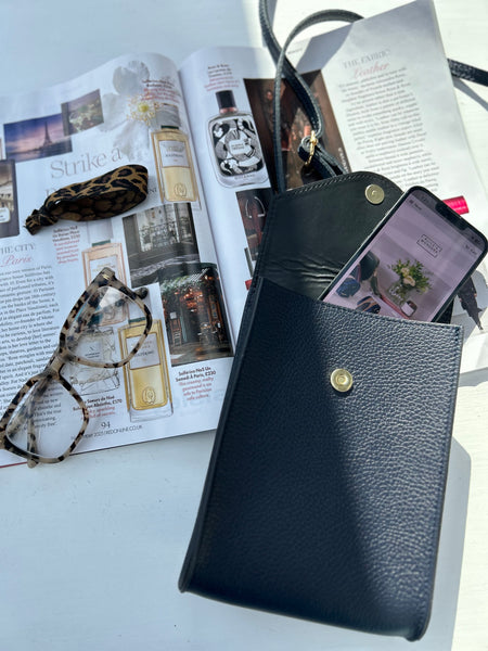 Small Black Leather Crossbody Bag