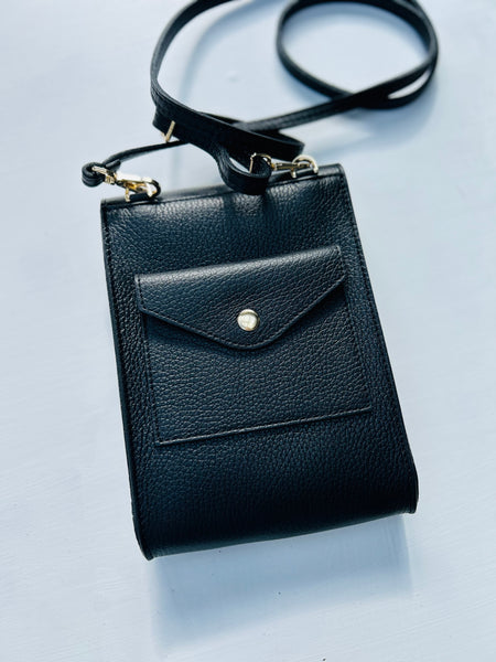Small Black Leather Crossbody Bag