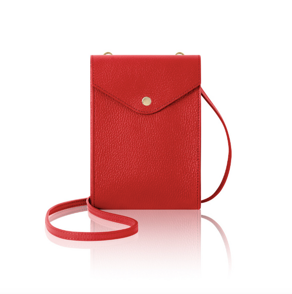 Small Red Leather Crossbody Bag