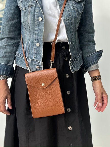 Small Tan Leather Crossbody Bag