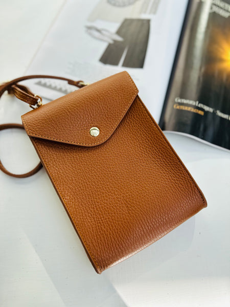 Small Tan Leather Crossbody Bag