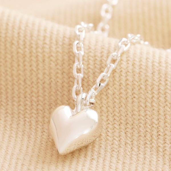 Tiny Silver Heart Pendant Necklace from Lisa Angel