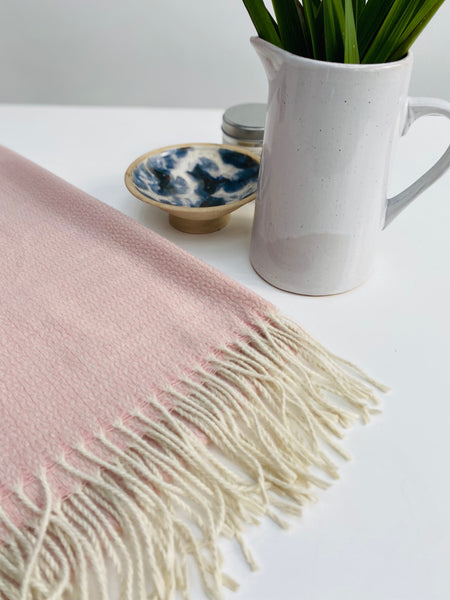 Ballet Pink Geometric Blanket Scarf