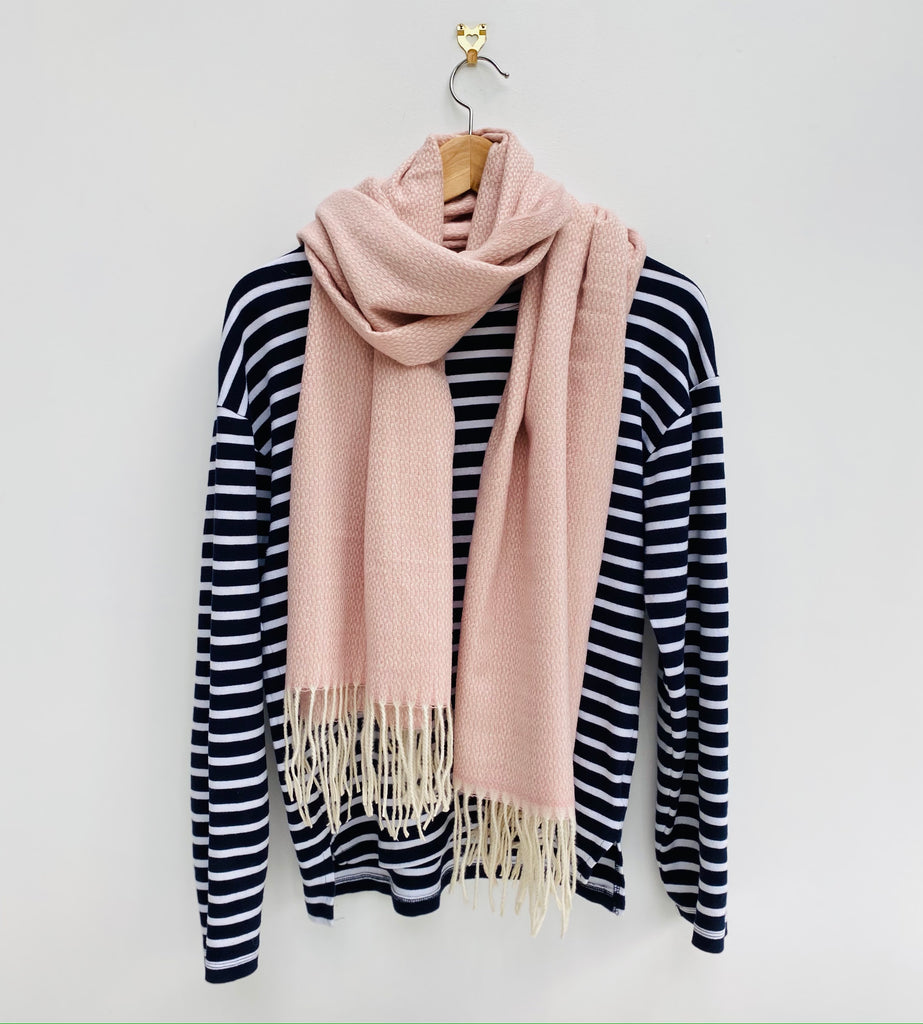 Pink and online grey blanket scarf