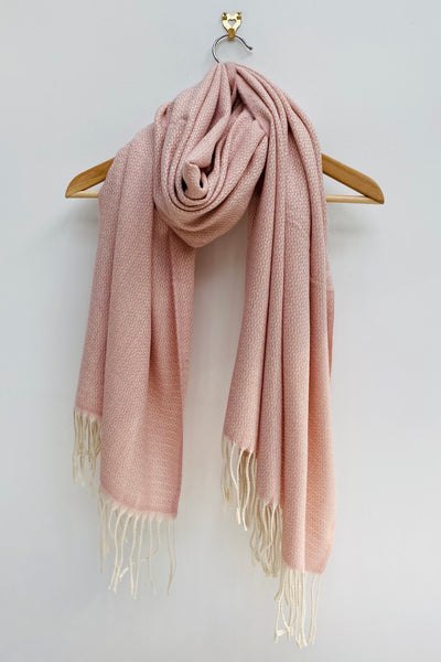 Ballet Pink Geometric Blanket Scarf