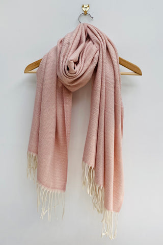 Ballet Pink Geometric Blanket Scarf