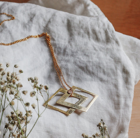 Connect Brass Pendant Necklace from Made by Pivot