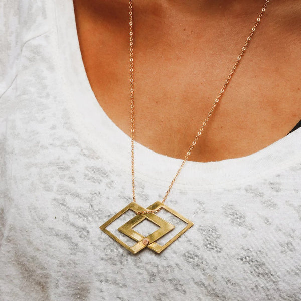 Connect Brass Pendant Necklace from Made by Pivot