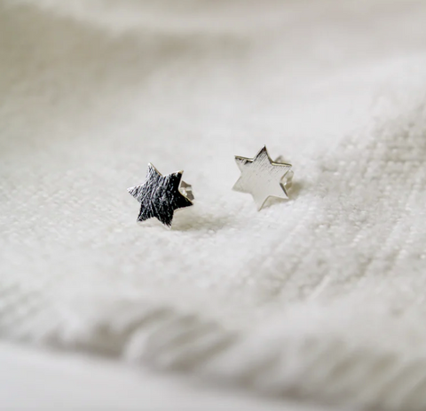 Silver Star Stud Earrings from My Doris