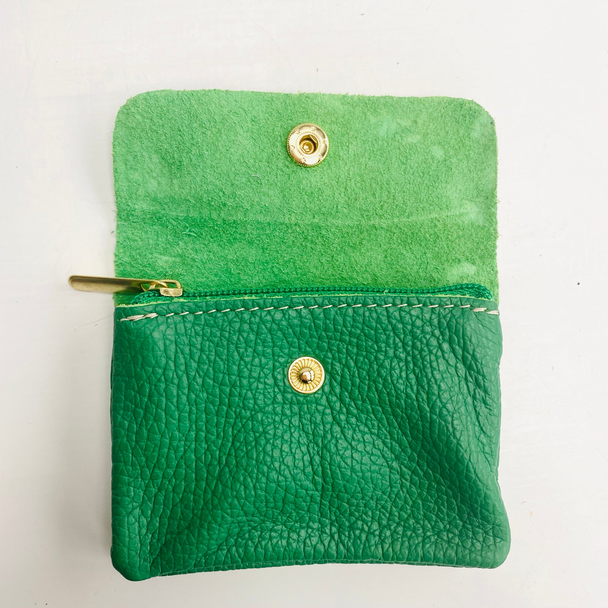 Green Soft Leather Small Purse Alice s Wonders UK