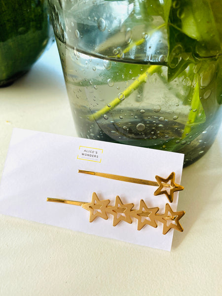 Gold Star Hair Clip (Set of Two)