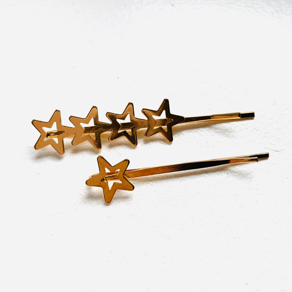 Gold Star Hair Clip (Set of Two)