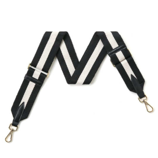 Monochrome Stripe Bag Strap