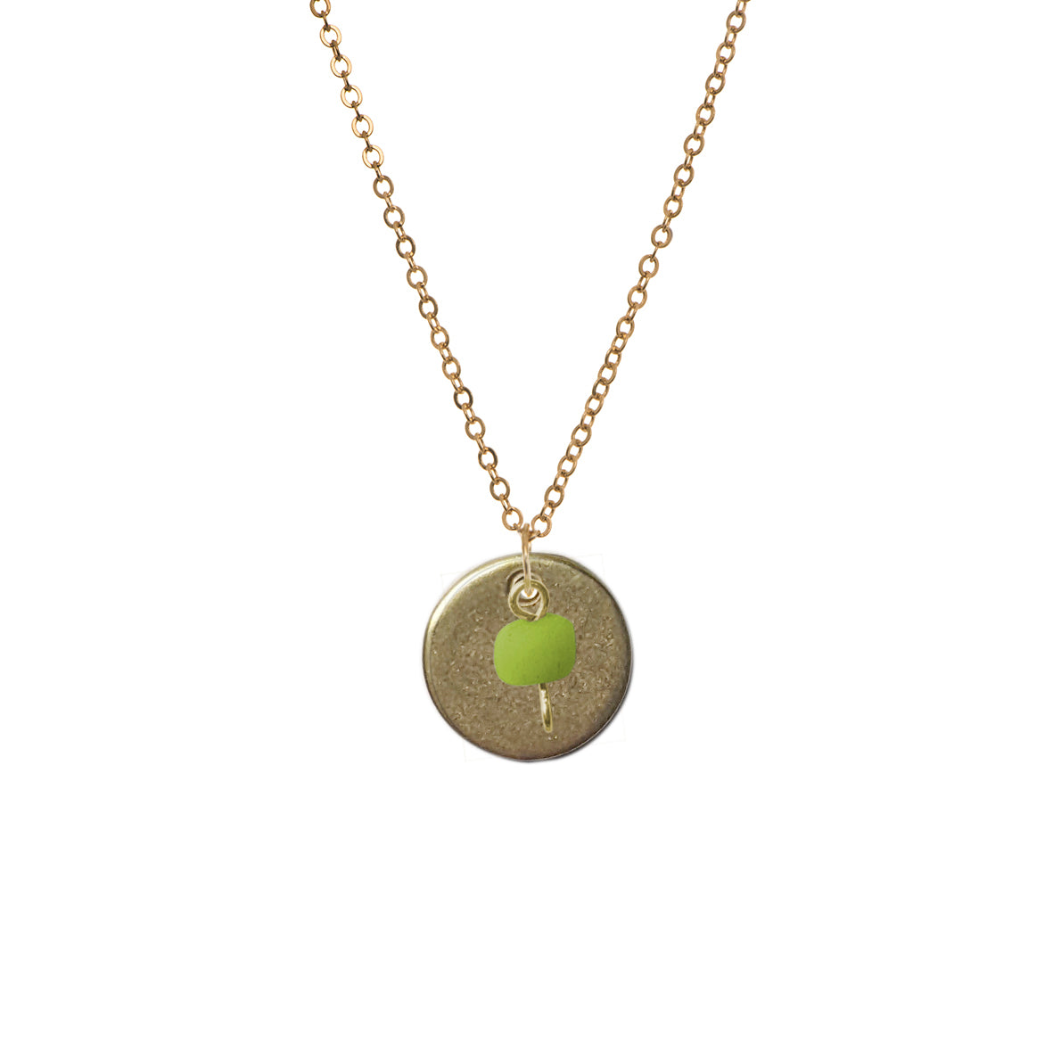 Garden Pendant Lime Green Necklace. Fair Trade in Indonesia for Just Trade.
