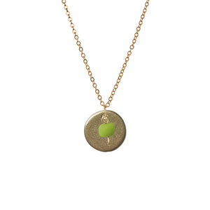 Garden Pendant Lime Green Necklace. Fair Trade in Indonesia for Just Trade.