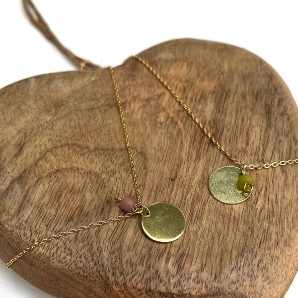 Garden Pendant Lime Green Necklace. Fair Trade in Indonesia for Just Trade.