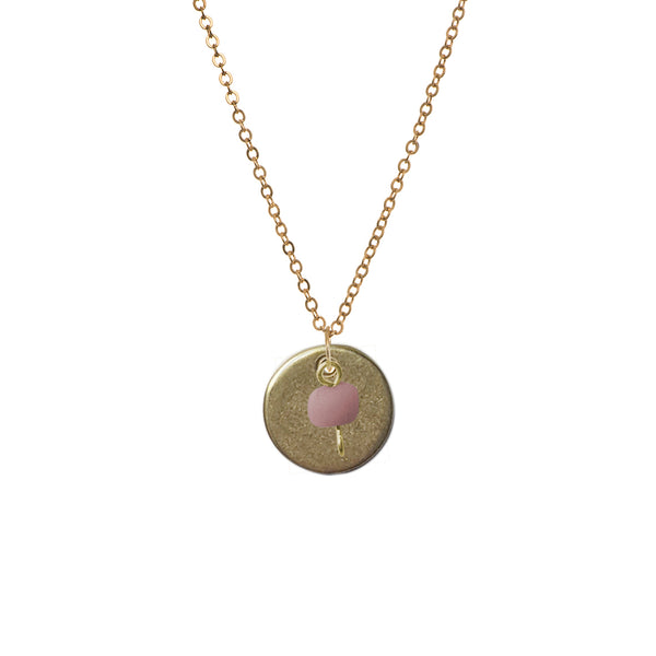 Garden Pendant Dusky Pink Necklace from Just Trade