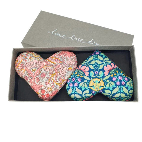 Box of Two Liberty Hearts filled with Lavender - Mother's Pride