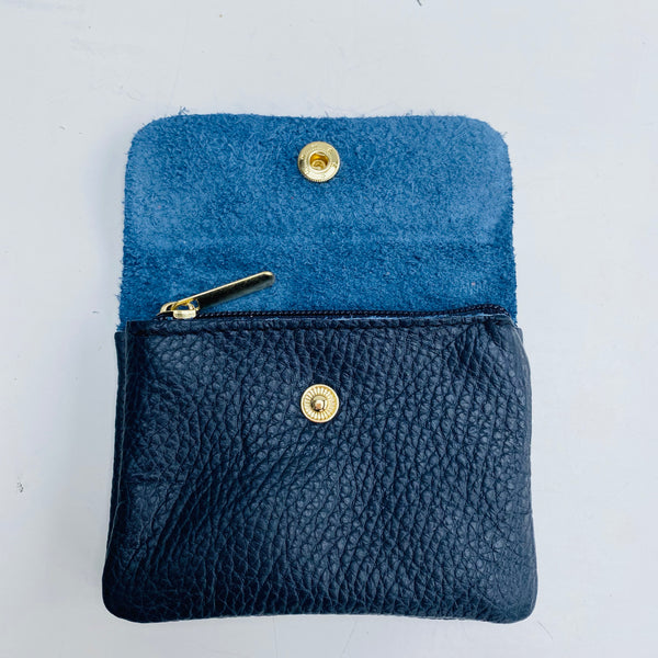 Navy Soft Leather Small Purse