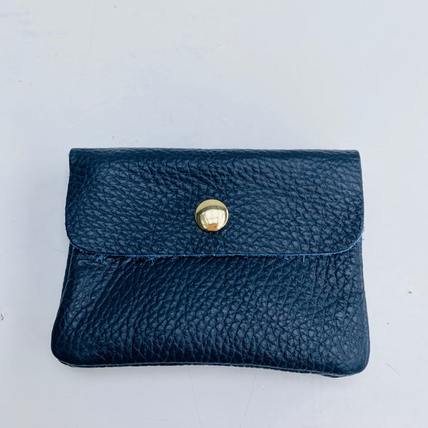 Navy Soft Leather Small Purse