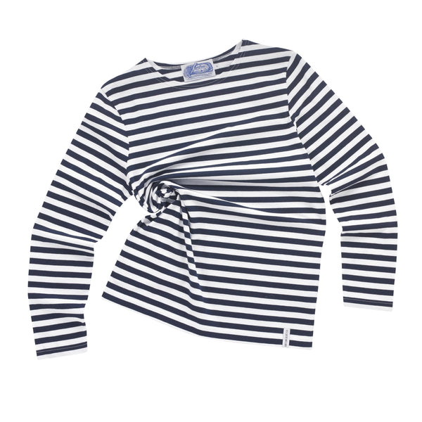 Navy and White Breton Tee