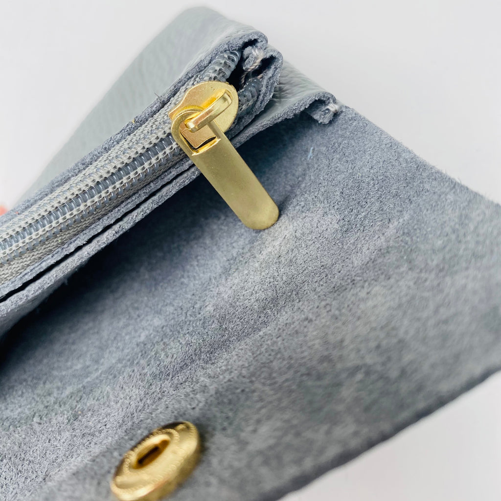 Pale grey clutch bag uk store