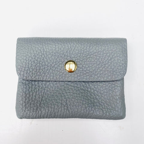 Pale Grey Soft Leather Small Purse