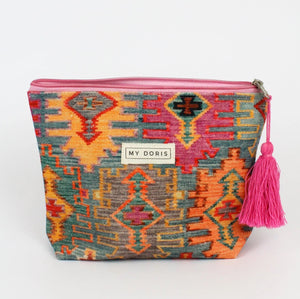 Pink and Orange Aztec Print Wash Bag from My Doris