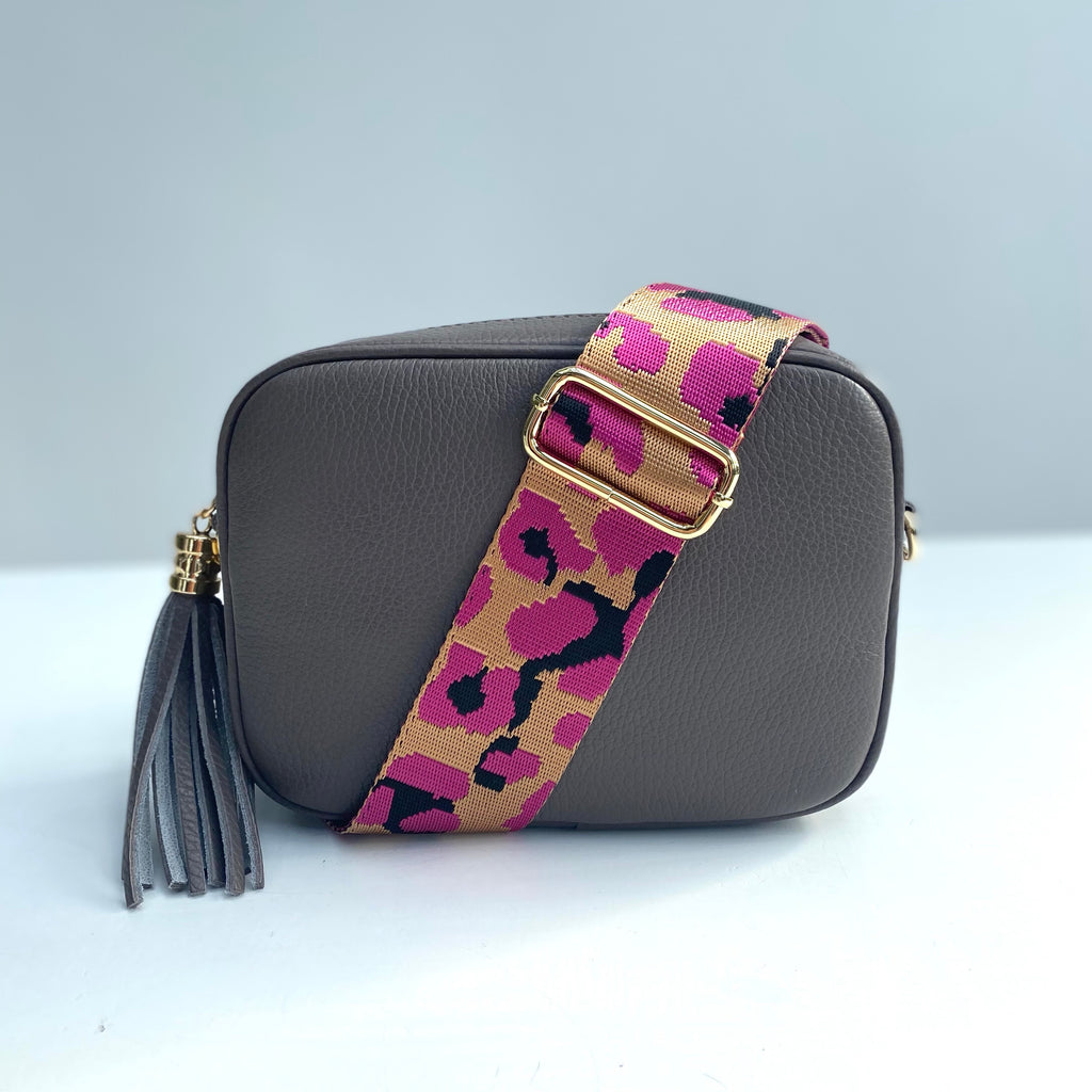 Putty Leather Tassel Cross Body Bag Alice's Wonders UK