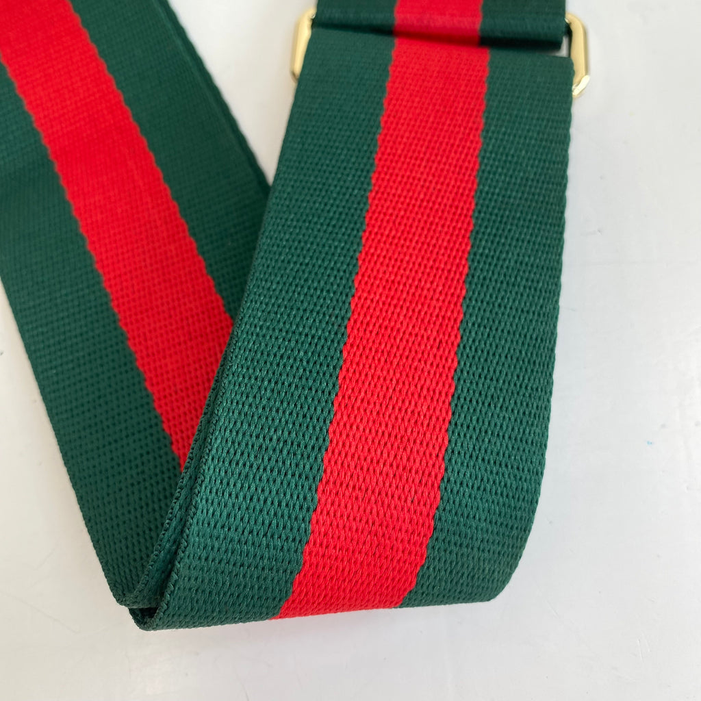 Green and Red Stripe Bag Strap Alice s Wonders UK