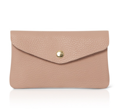 Rose Pink Soft Leather Wide Purse