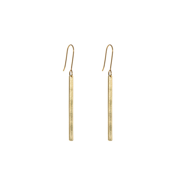 Ruthi Brass Bar Earrings Just Trade