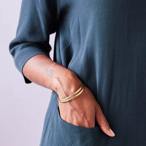 Ruthi Brass Adjustable Bangle