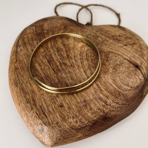 Ruthi Brass Adjustable Bangle from Just Trade
