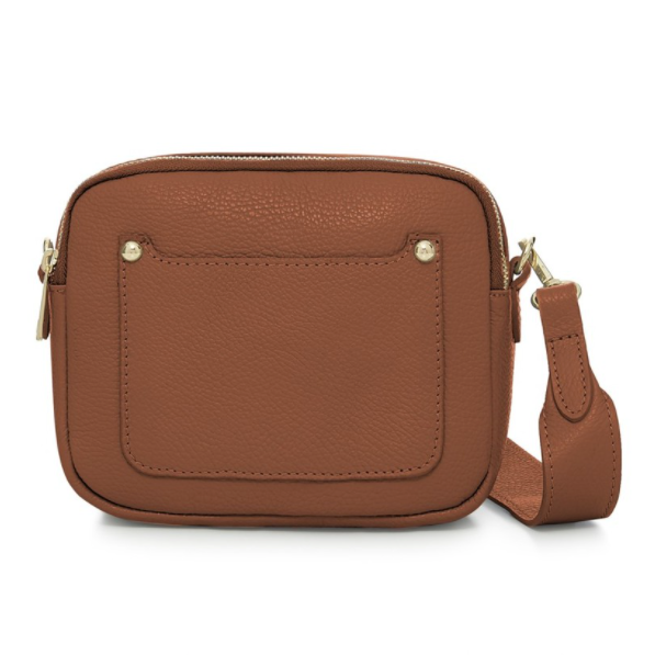 Tan Leather Double Zip Cross Body Bag – Alice's Wonders UK