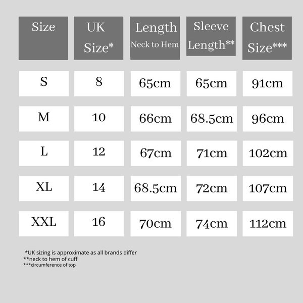Cream and Navy Breton Tee Size Guide