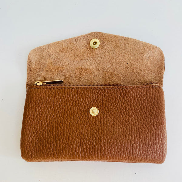 Tan Soft Leather Wide Purse
