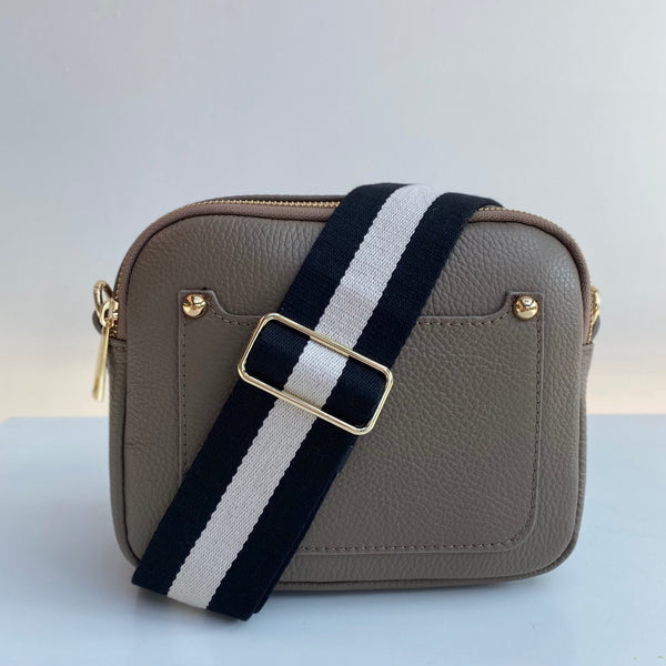 Monochrome Stripe Bag Strap