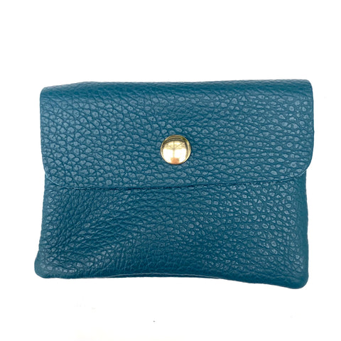 Teal Soft Leather Small Purse