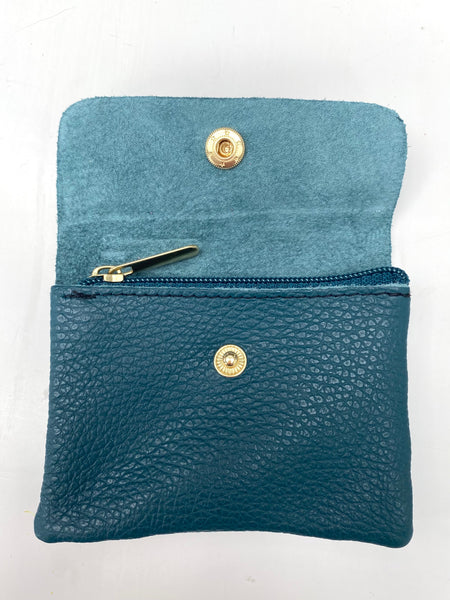 Teal Soft Leather Small Purse