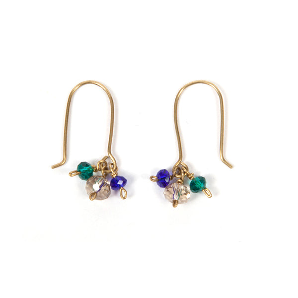 Temple Bead Earrings in Sea Green