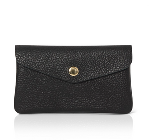 Black Soft Leather Wide Purse