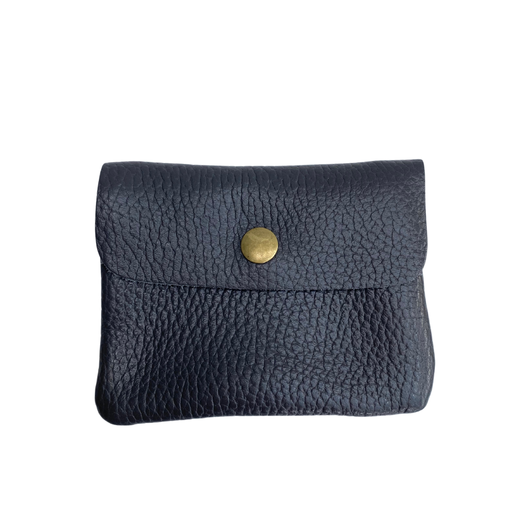 Dark Grey Soft Leather Small Purse